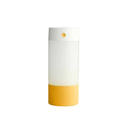YRD Tech Night Light Mode Lamp Usb Charging Static Humidifier Household Mini Ultrasonic Air Atomizing Humidifier (Yellow) - B07FGX2NVJ